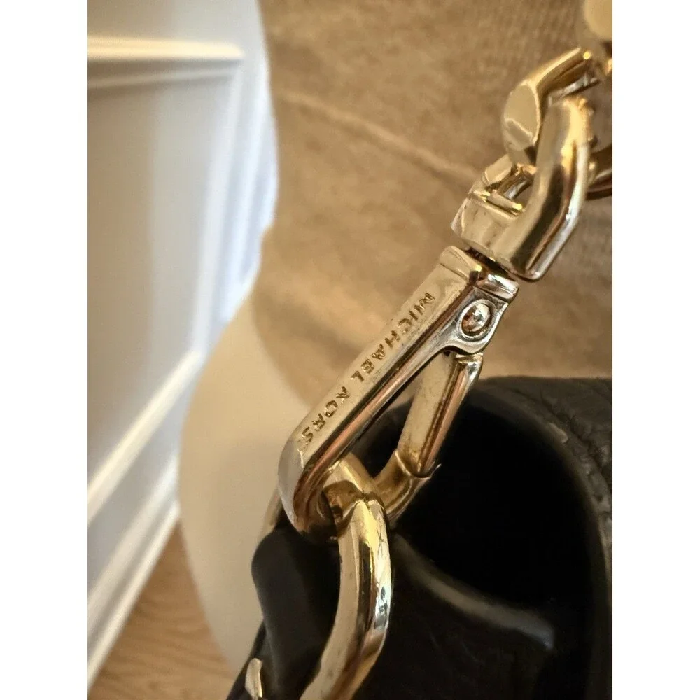 Michael Kors Crossbody Bedford Legacy Medium Flap Leather Shoulder Bag Black